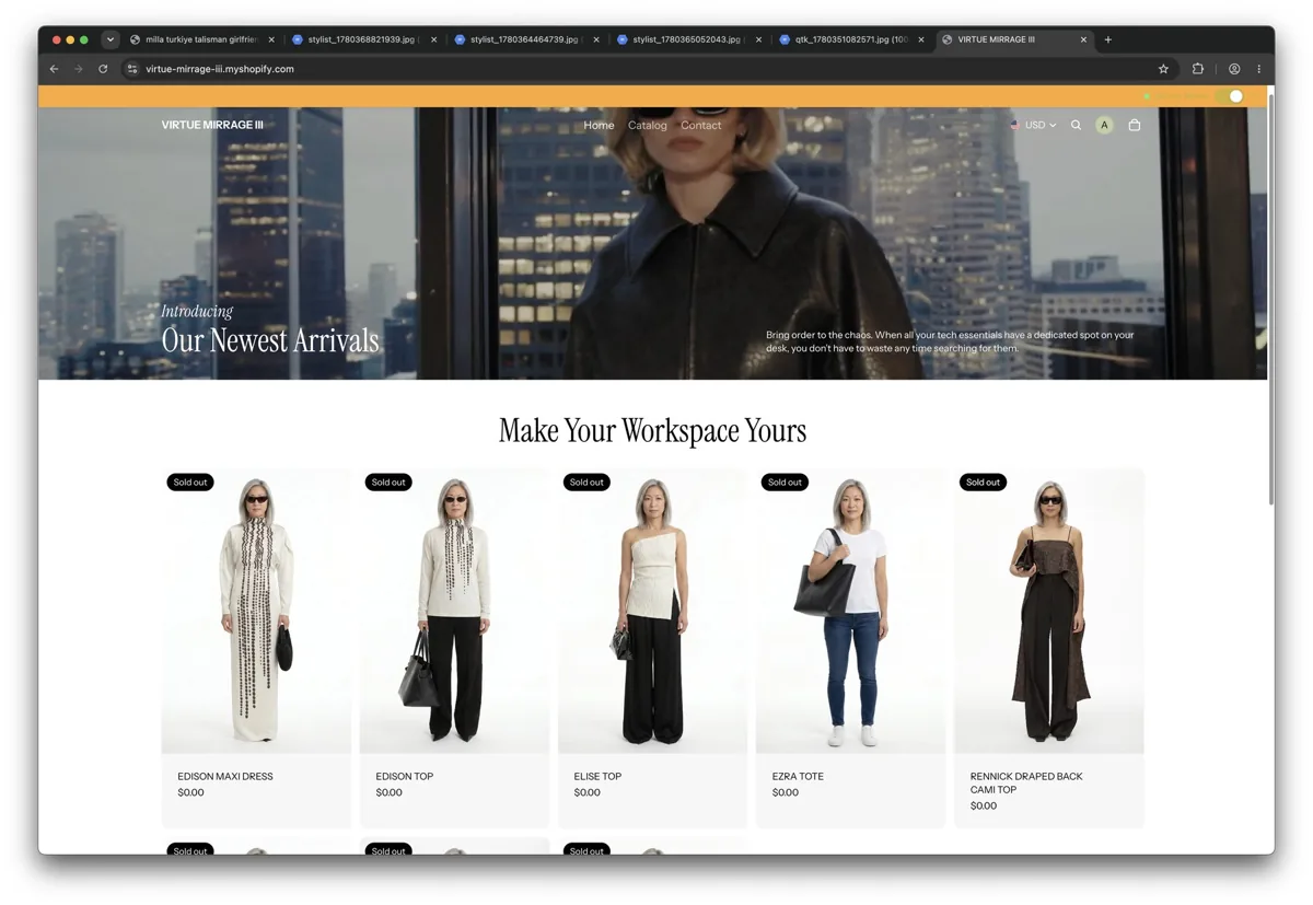 An entire store catalogue re-skinned onto one customer's own AI avatar