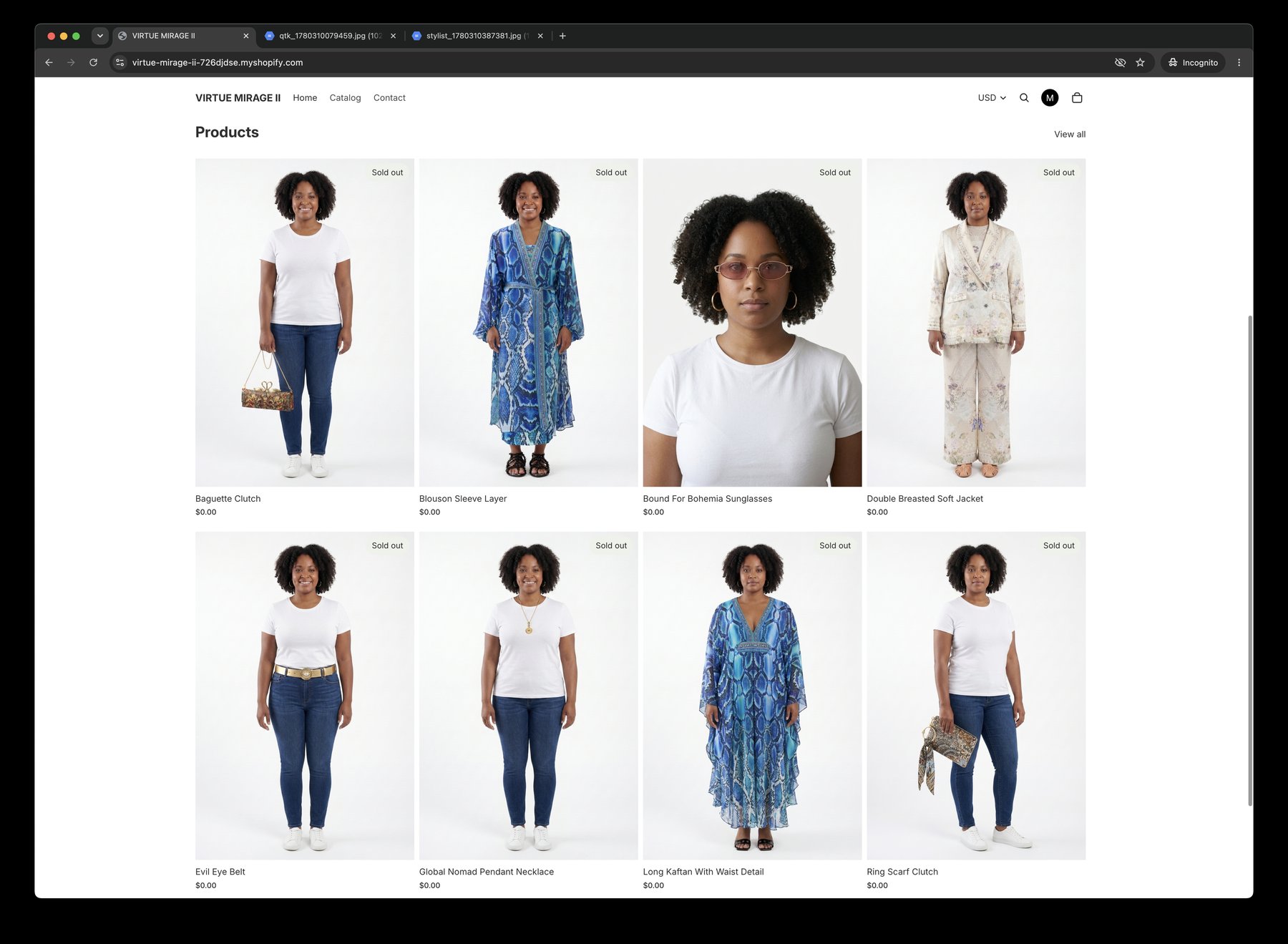 A fashion storefront where the product gallery is rendered on the shopper's own digital twin — the direction fashion e-commerce is heading by 2027